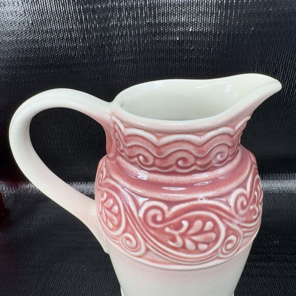 Longaberger Pottery American Craft Paprika 40 Oz Pitcher Jug Stoneware Carafe - Picture 6 of 10
